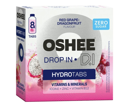 Zdrowa żywność OSHEE Tabletki musujące DROP IN Hydrotabs Vitamin Water winogrono-